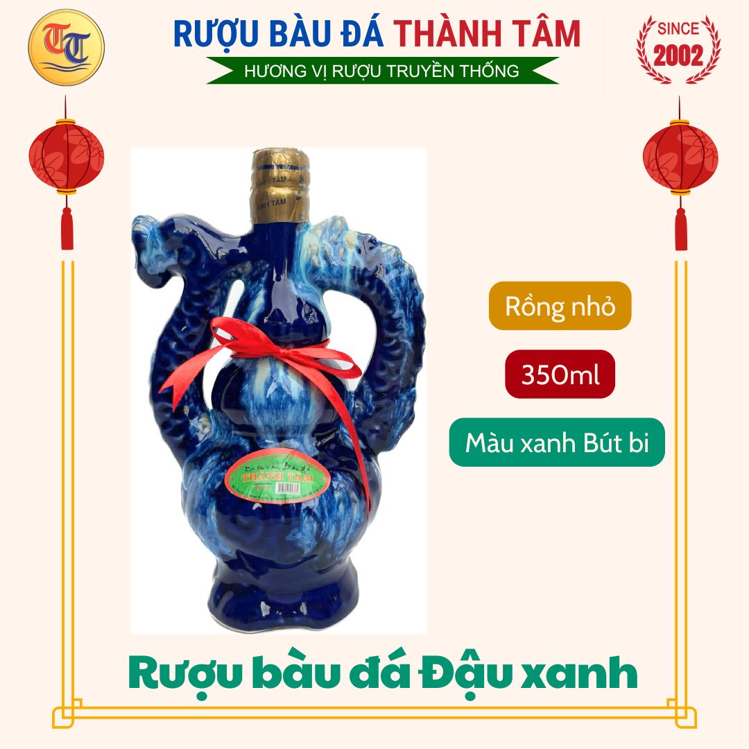 Ruou bau da Rong nho 350ml- Mau xanh But bi