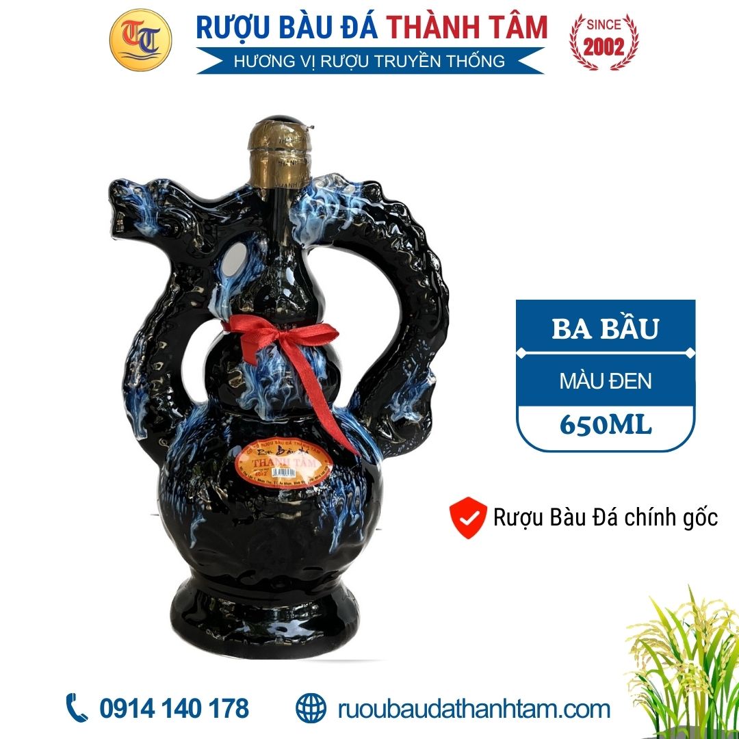 Ruou bau da Ba bau 650ml- Mau den