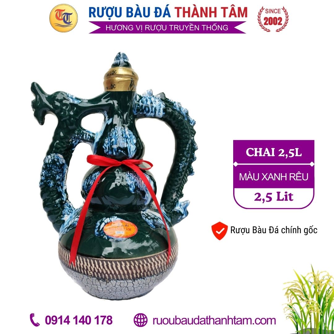 Ruou bau da Chai su 2,5l- Mau xanh reu