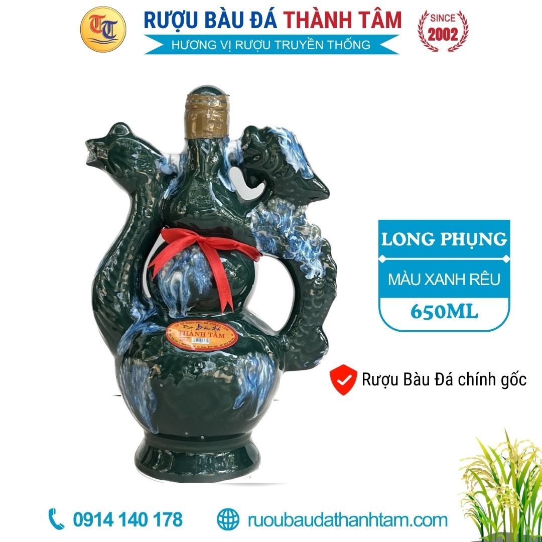 Ruou bau da Long phung 650ml- Mau xanh reu