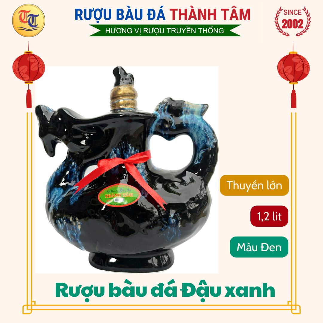 Ruou bau da Thuyen lon 1,2l - Mau Den