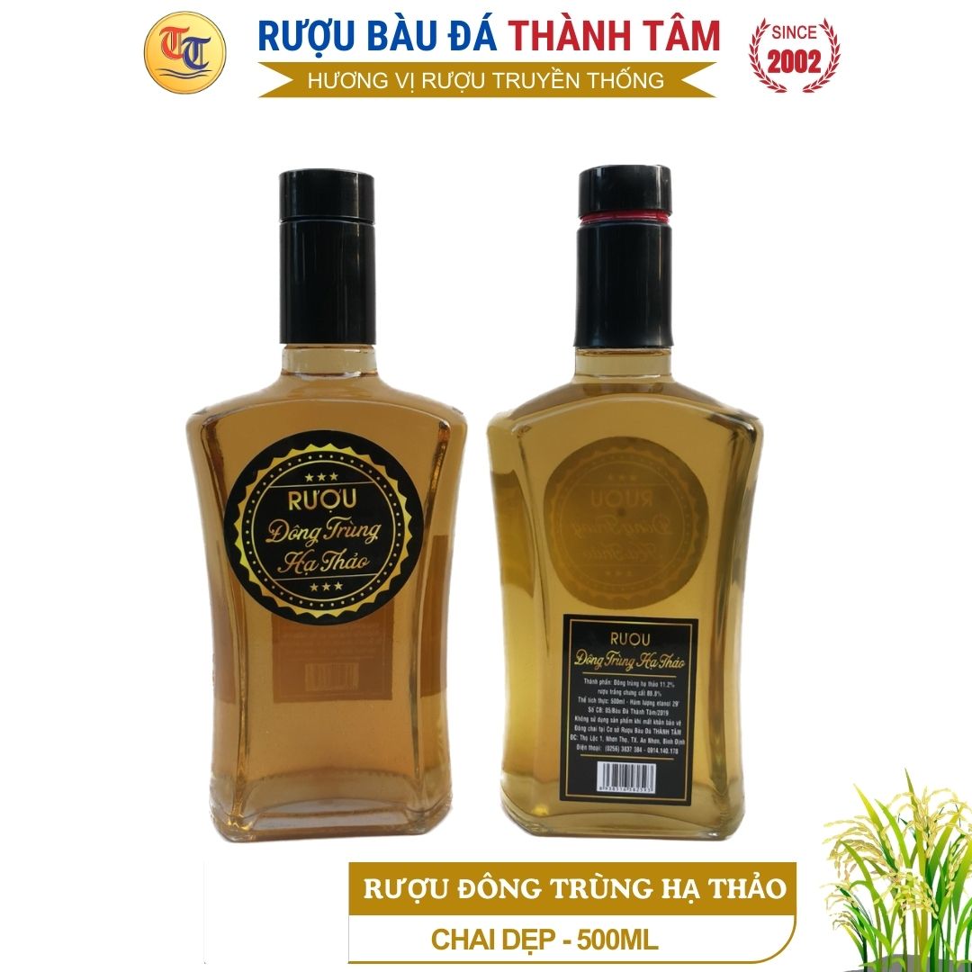 Ruou dong trung ha thao - chai dep 500ml 2