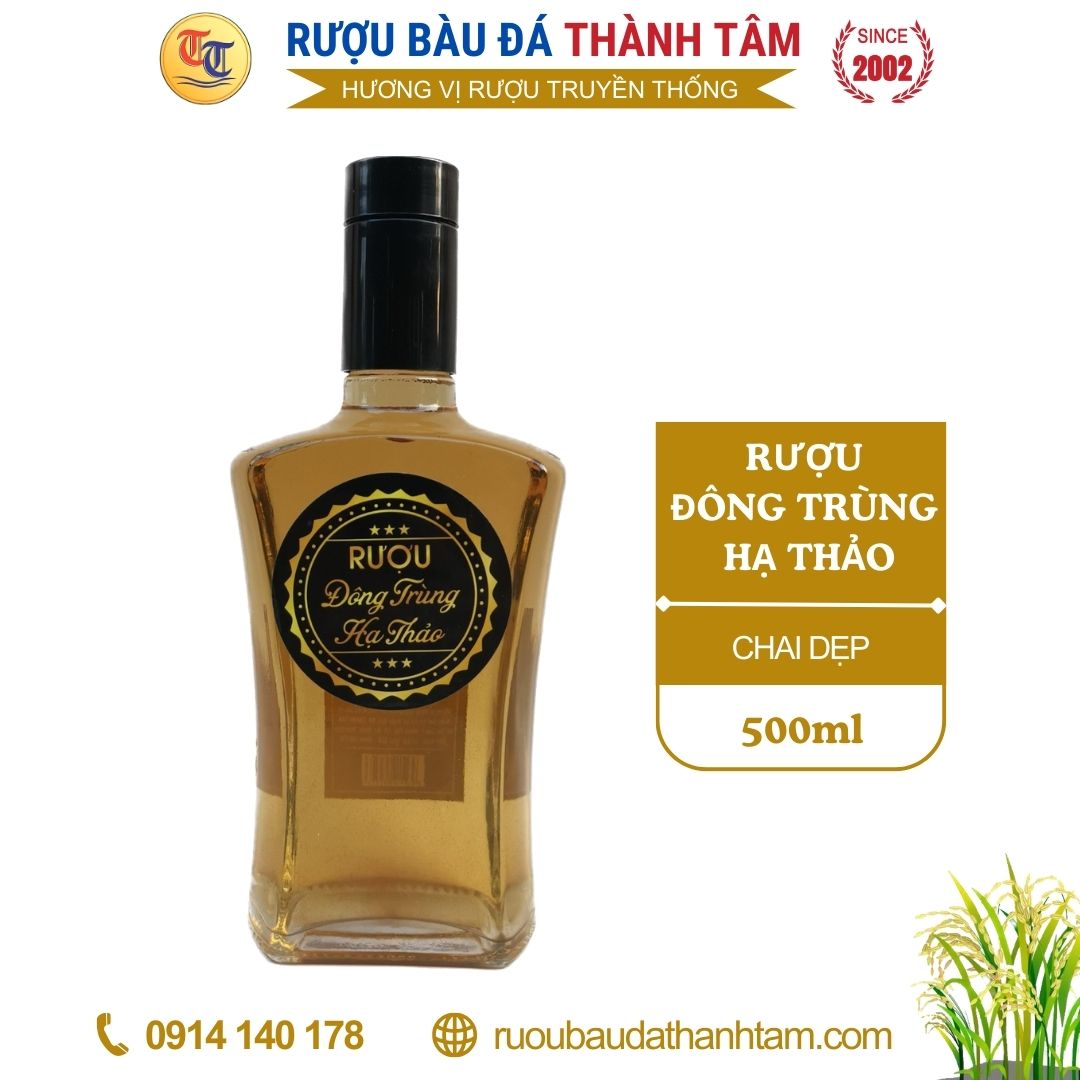 Ruou dong trung ha thao - chai dep 500ml